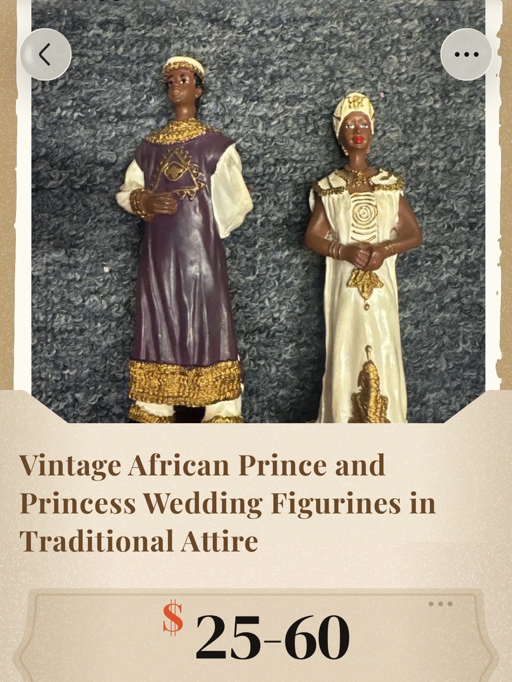Kids Costume Accessory: Purple and White Regal Figurine Set